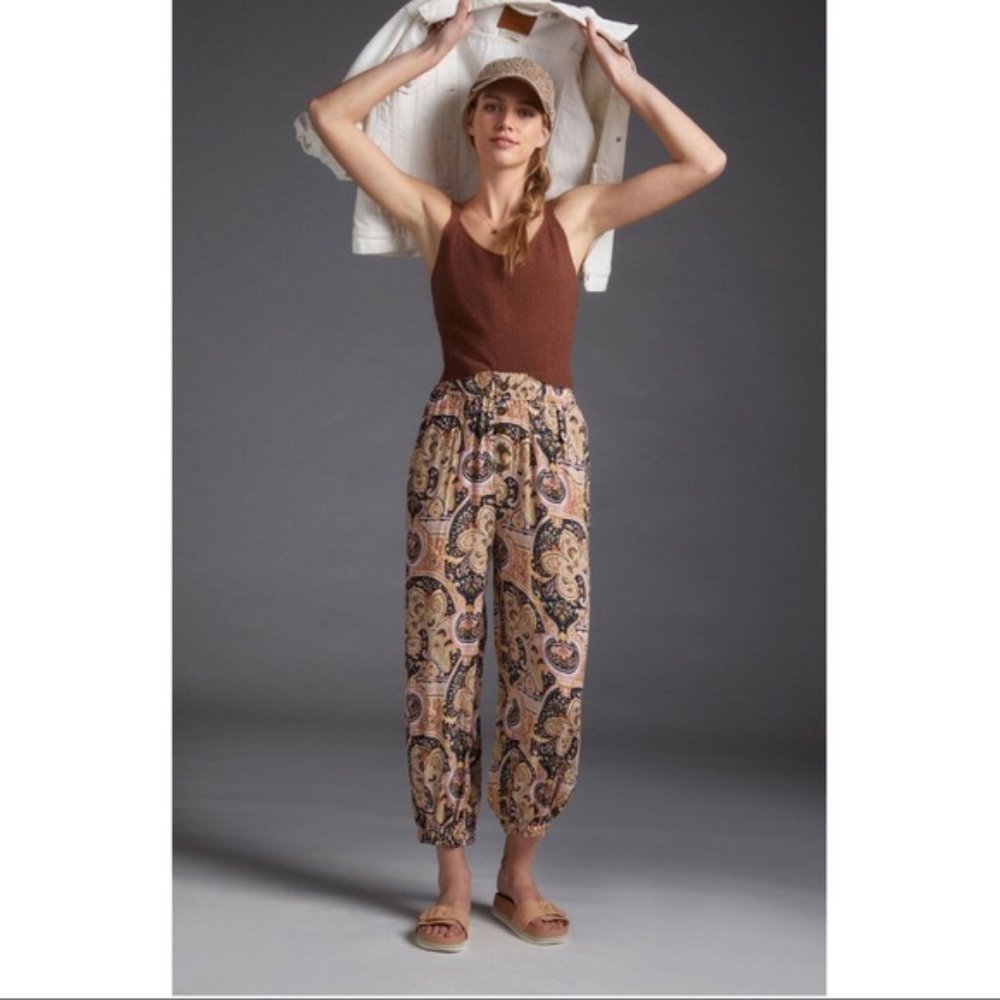 Anthropologie Odette Printed Joggers NWT
